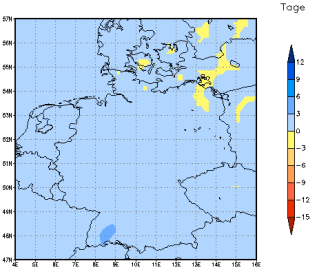 Gebietsmittel dieses Klimalaufs: 0 Tage