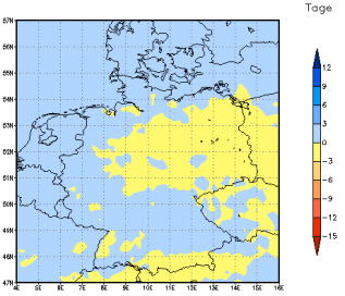 Gebietsmittel dieses Klimalaufs: 0 Tage