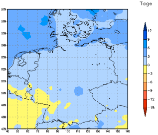 Gebietsmittel dieses Klimalaufs: +1 Tag