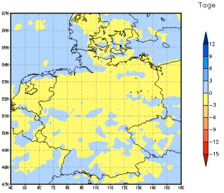 Gebietsmittel dieses Klimalaufs: 0 Tage