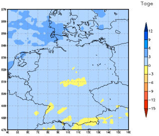 Gebietsmittel dieses Klimalaufs: +2 Tage