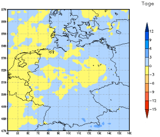 Gebietsmittel dieses Klimalaufs: 0 Tage