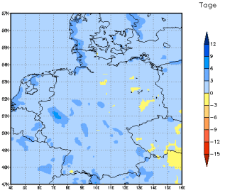 Gebietsmittel dieses Klimalaufs: +2 Tage