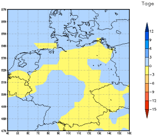 Gebietsmittel dieses Klimalaufs: 0 Tage