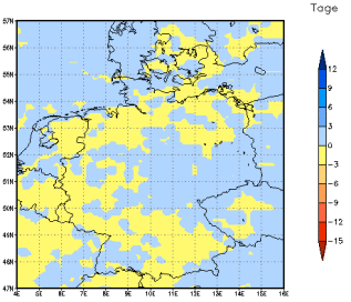 Gebietsmittel dieses Klimalaufs: 0 Tage