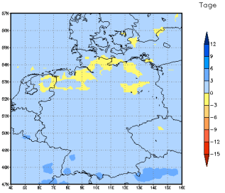 Gebietsmittel dieses Klimalaufs: 0 Tage