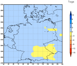 Gebietsmittel dieses Klimalaufs: +2 Tage