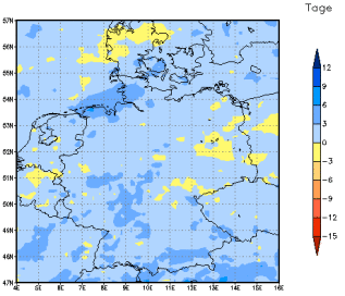 Gebietsmittel dieses Klimalaufs: +2 Tage