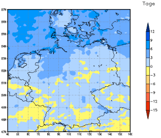 Gebietsmittel dieses Klimalaufs: 0 Tage