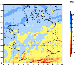 Gebietsmittel dieses Klimalaufs: 0 Tage