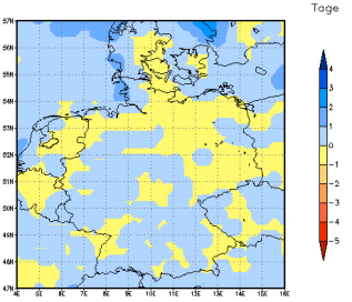 Gebietsmittel dieses Klimalaufs: 0 Tage