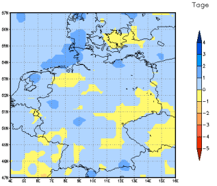 Gebietsmittel dieses Klimalaufs: 0 Tage