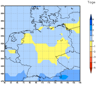 Gebietsmittel dieses Klimalaufs: 0 Tage