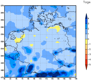 Gebietsmittel dieses Klimalaufs: +1 Tag