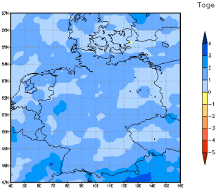 Gebietsmittel dieses Klimalaufs: +1 Tag