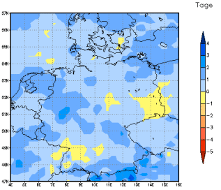 Gebietsmittel dieses Klimalaufs: +1 Tag