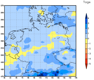 Gebietsmittel dieses Klimalaufs: +1 Tag
