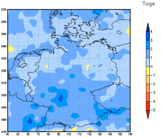 Gebietsmittel dieses Klimalaufs: +1 Tag