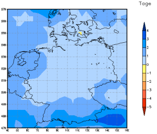 Gebietsmittel dieses Klimalaufs: +1 Tag
