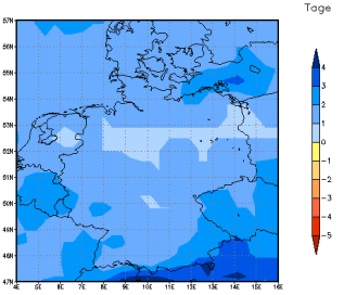 Gebietsmittel dieses Klimalaufs: +1 Tag