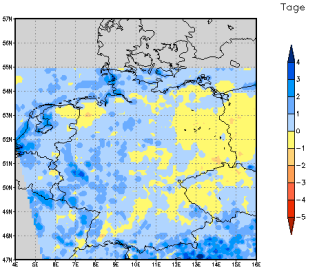 Gebietsmittel dieses Klimalaufs: +1 Tag