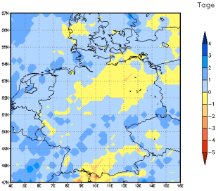 Gebietsmittel dieses Klimalaufs: +1 Tag