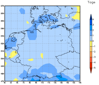 Gebietsmittel dieses Klimalaufs: 0 Tage