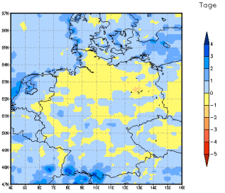 Gebietsmittel dieses Klimalaufs: 0 Tage