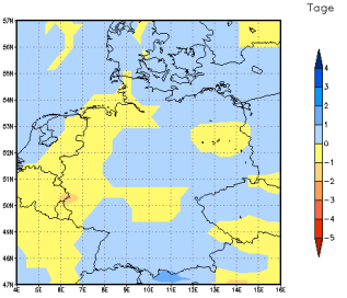 Gebietsmittel dieses Klimalaufs: 0 Tage