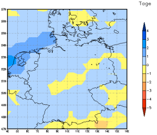 Gebietsmittel dieses Klimalaufs: 0 Tage