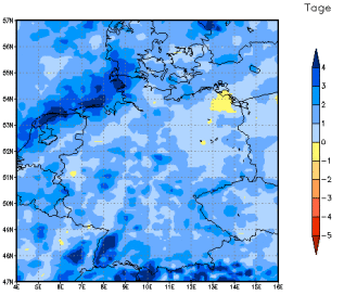 Gebietsmittel dieses Klimalaufs: +1 Tag