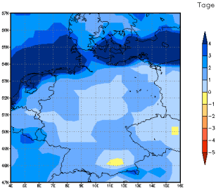 Gebietsmittel dieses Klimalaufs: +1 Tag