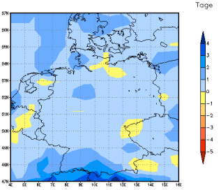 Gebietsmittel dieses Klimalaufs: +1 Tag