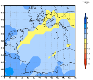 Gebietsmittel dieses Klimalaufs: 0 Tage