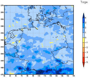 Gebietsmittel dieses Klimalaufs: +2 Tage