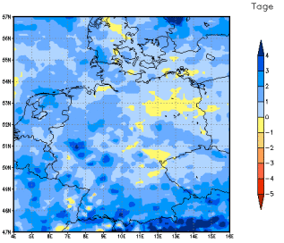 Gebietsmittel dieses Klimalaufs: +1 Tag