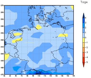 Gebietsmittel dieses Klimalaufs: +1 Tag