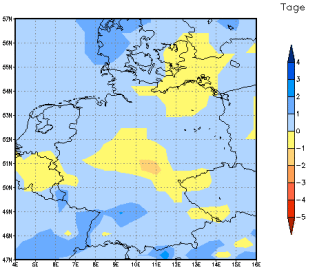 Gebietsmittel dieses Klimalaufs: 0 Tage