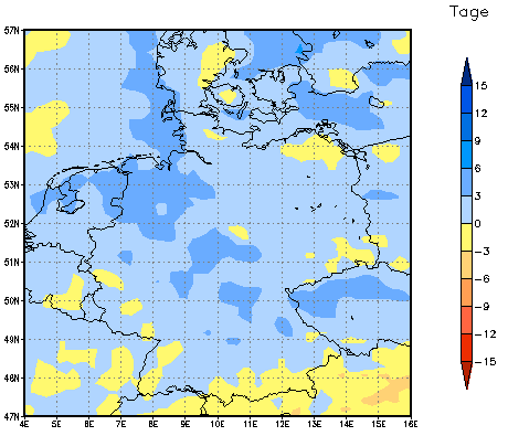 Gebietsmittel dieses Klimalaufs: +1 Tag