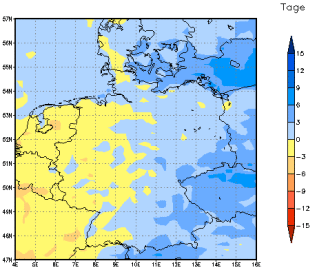 Gebietsmittel dieses Klimalaufs: 0 Tage