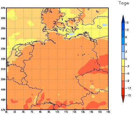 Gebietsmittel dieses Klimalaufs: -7 Tage