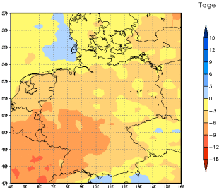 Gebietsmittel dieses Klimalaufs: -7 Tage