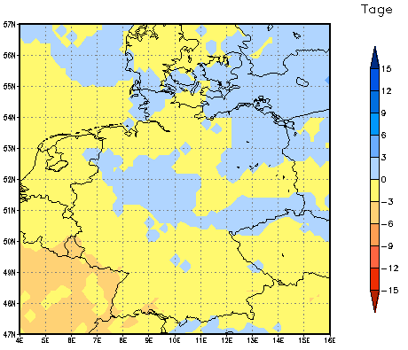 Gebietsmittel dieses Klimalaufs: 0 Tage