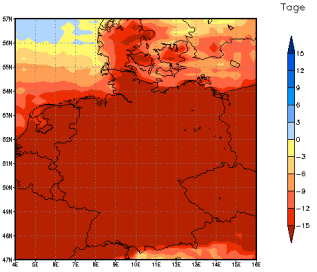 Gebietsmittel dieses Klimalaufs: -28 Tage