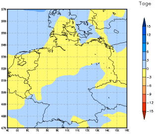 Gebietsmittel dieses Klimalaufs: 0 Tage