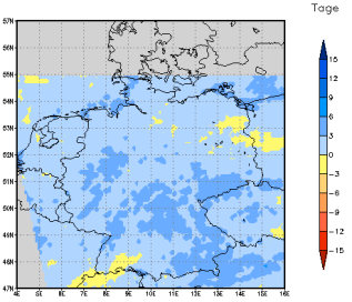 Gebietsmittel dieses Klimalaufs: +2 Tage