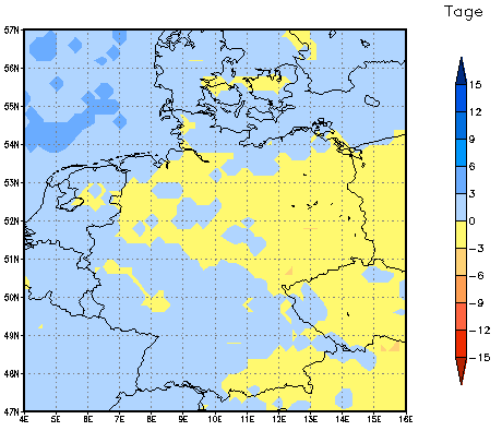 Gebietsmittel dieses Klimalaufs: +1 Tag