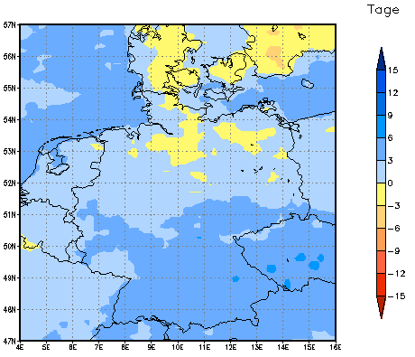 Gebietsmittel dieses Klimalaufs: 0 Tage