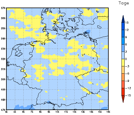 Gebietsmittel dieses Klimalaufs: 0 Tage