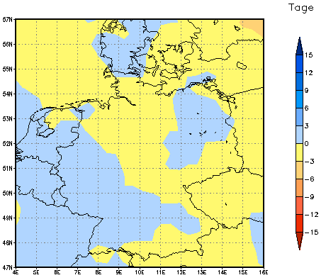 Gebietsmittel dieses Klimalaufs: 0 Tage